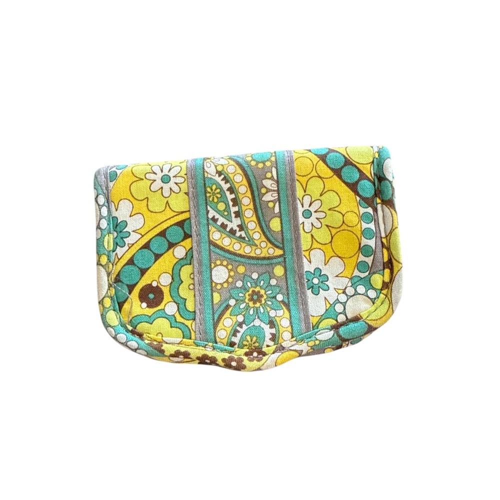 Vera Bradley Lemon Parfait Quilted Cotton Credit /Debit /Business Card Organizer